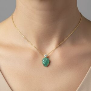 Colgante Esmeralda con diamante