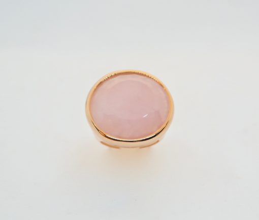 bronzallure anillo cuarzo rosa