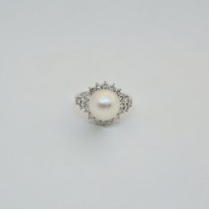 sortija vintage perla